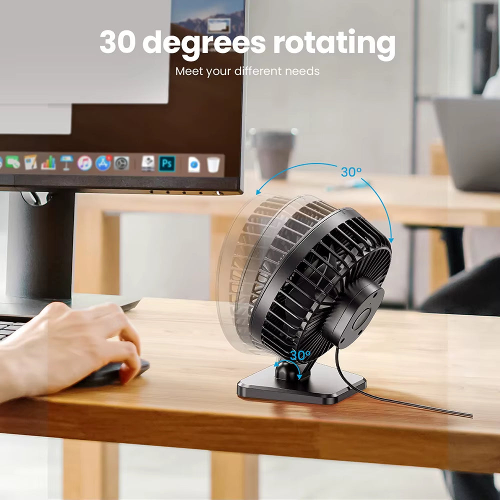 Mini USB Desktop Fan Portable Fan Desktop Office USB Quiet Cooling Fans Three Speed Adjustment Suitable for Home Office