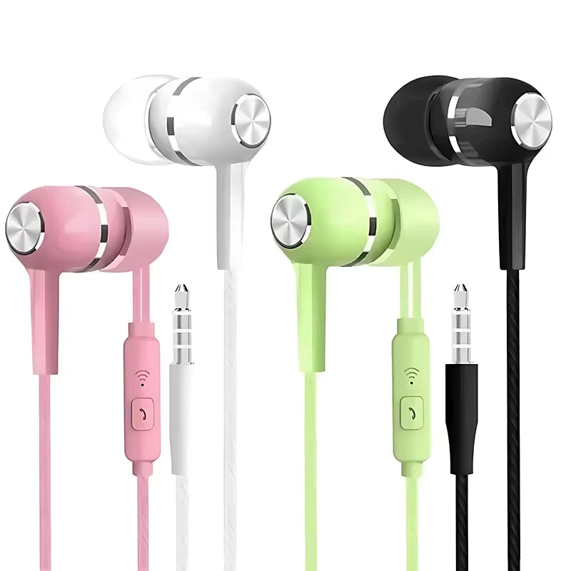 3.5Mm Headphones Sports Wired Earphones HIFI Bass Wired Earbuds In-Ear Headset Game Subwoofer with Mic Handsfree Call for Phones