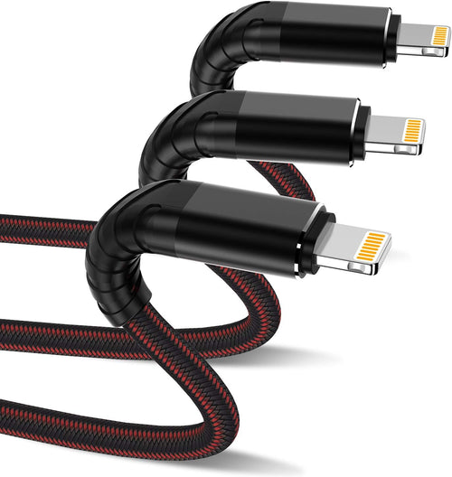 3Pack 3Ft Iphone Charger, [ Apple Mfi Certified ] 3 Foot Iphone Charging Cable, Nylon Braided 3 Feet Lightning Charger Cord for Apple Iphone 14 Pro Max/13/12 Mini/11/X/Xs/Xr/Xs Max/8/7/6/5S Wire